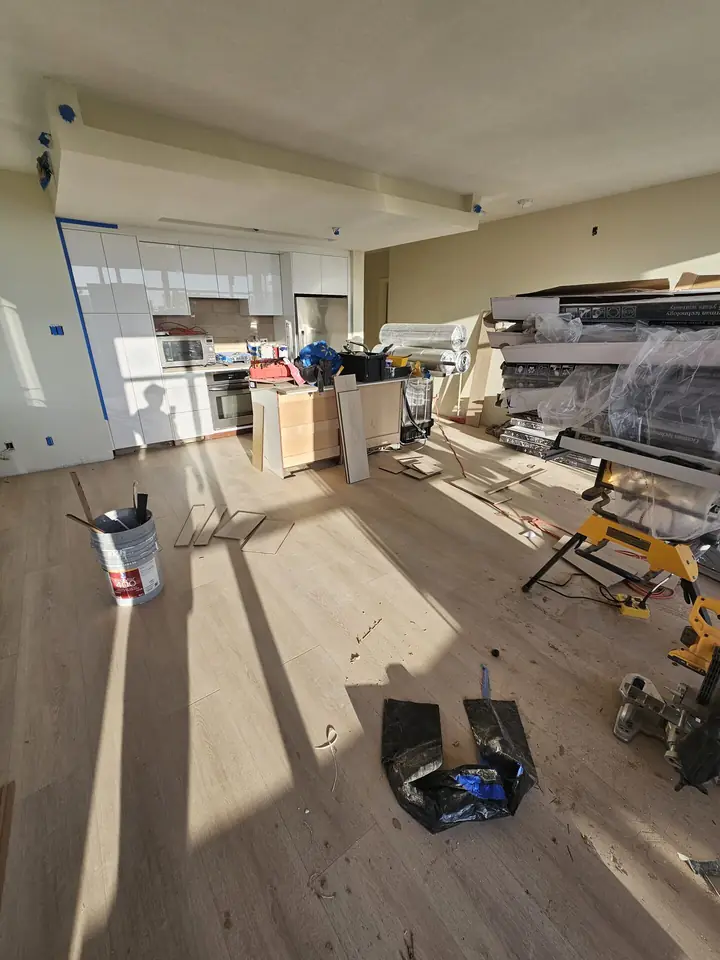 Lonsdale home mid-renovation, before the new kitchen and floors were finished